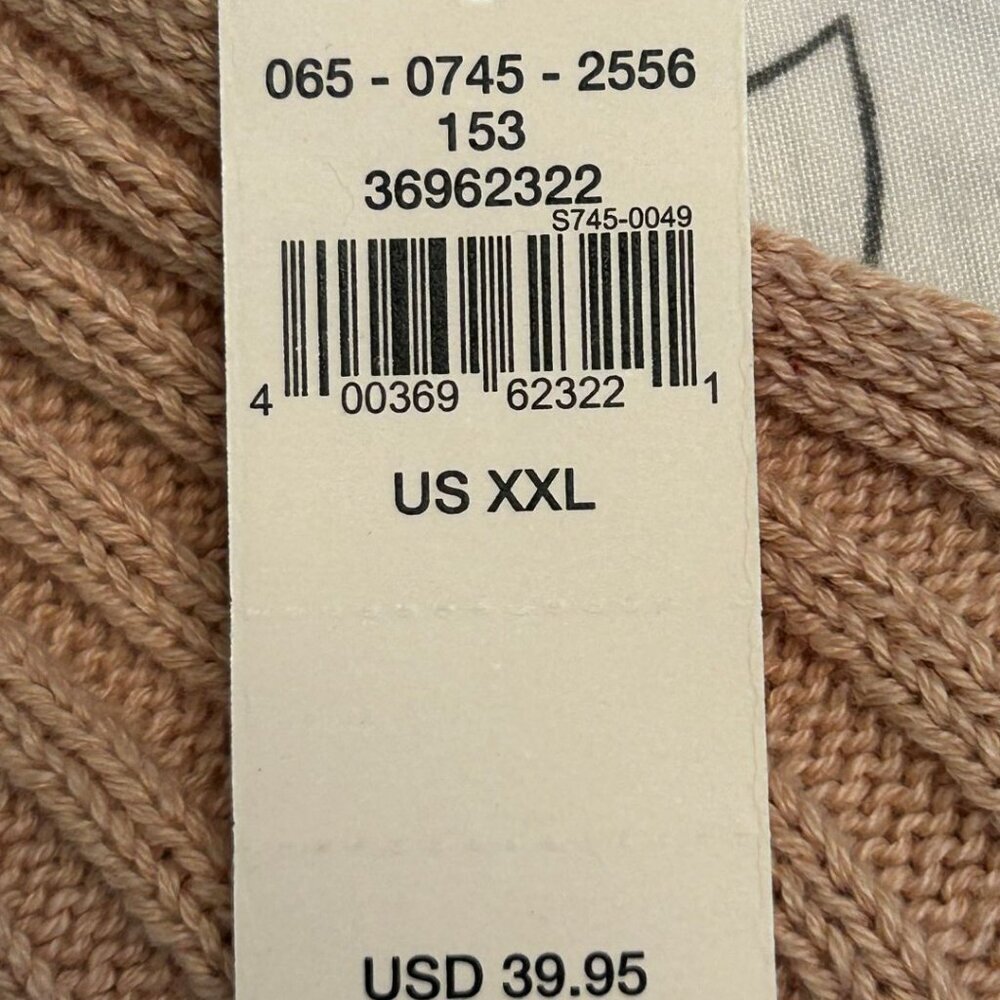 NWT Aerie 100% Cotton Rib Knit Sleeveless V-neck Cropped Tan Sweater Top XXL - Picture 5 of 10